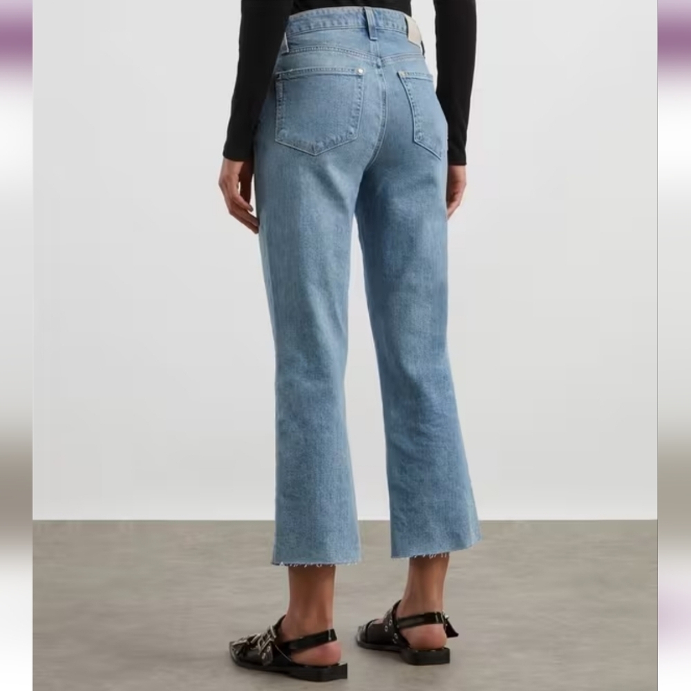 NWT PAIGE Courtney Raw Hem Vintage Denim In La Rambla Wash Size 23 - Picture 3 of 13